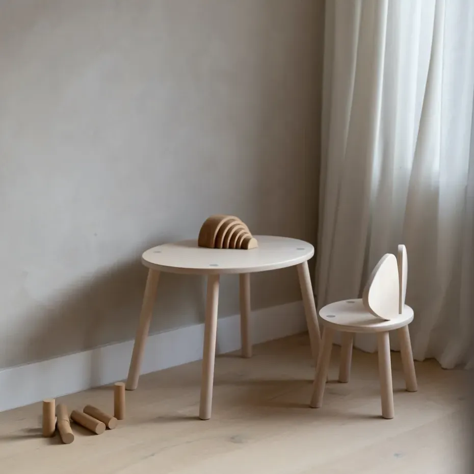 Set silla + mesa infantil Mouse, Abedul