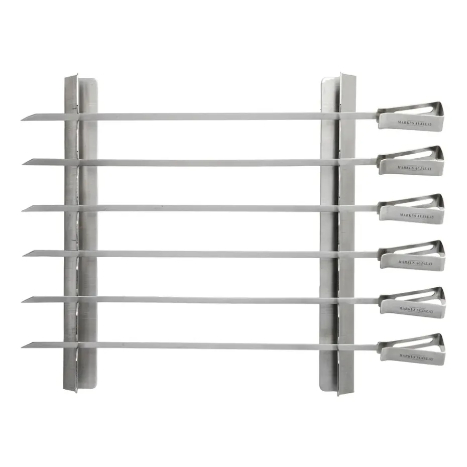 Setd e brochetas Markus 8 piezas 16x37 cm, Silver