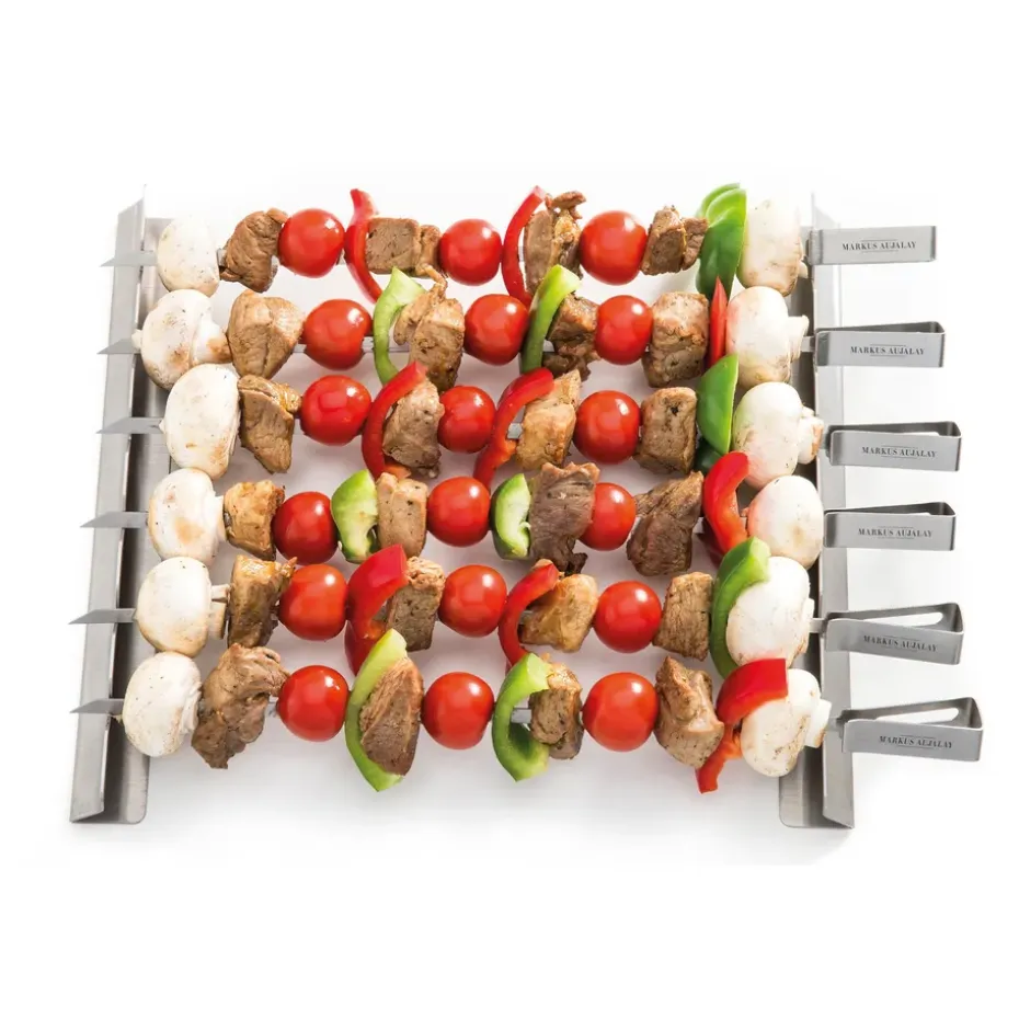 Setd e brochetas Markus 8 piezas 16x37 cm, Silver