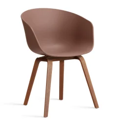 Silla About a Chair 22, 2.0 , Ladrillo suave-estructura de nogal lacada