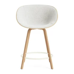 Silla asiento tapizado Mat Bar Armchair 65 cm, Hallingdal 110-hemp-beech-cream steel