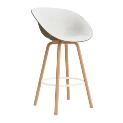 Silla asiento tapizado Mat Bar Armchair 75 cm, Hallingdal 110-seaweed-beech-cream steel