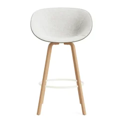 Silla asiento tapizado Mat Bar Armchair 75 cm, Hallingdal 110-seaweed-beech-cream steel
