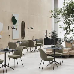 Silla auxiliar Oslo tapizada en tela, Ocean 21-Anthracite black