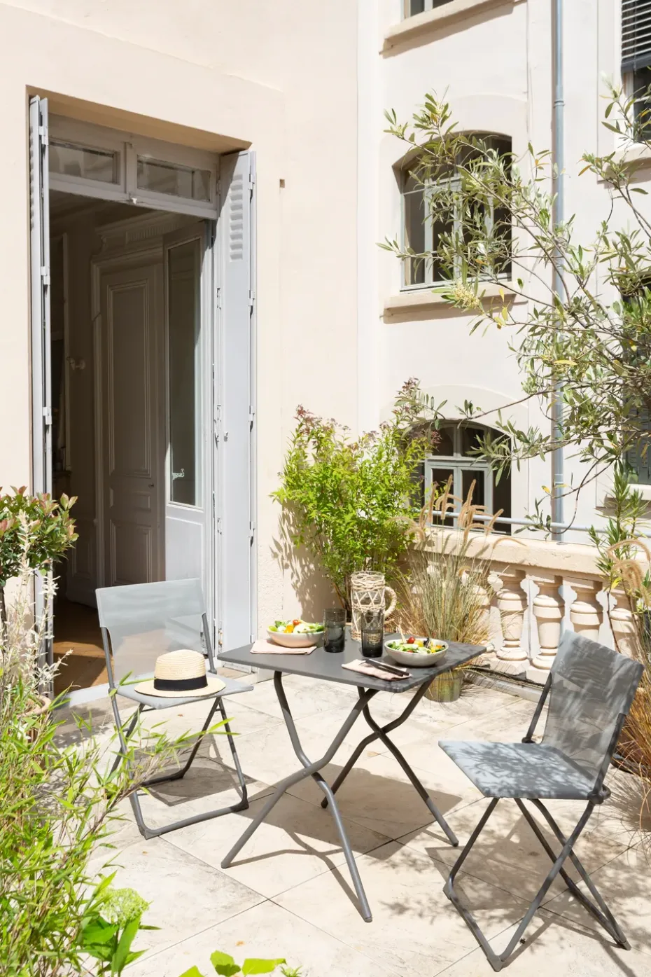 Silla Balcony, Titane/gris