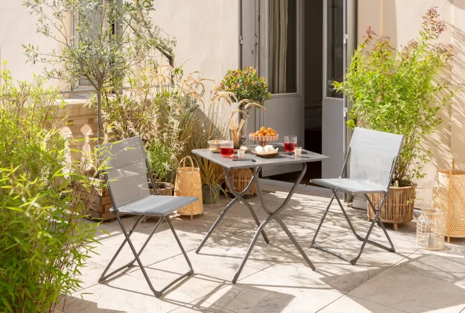 Silla Balcony, Titane/gris