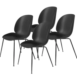 Silla Beetle con las patas negras 4 unidades, Black