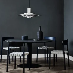 Silla Betty TK1, Black, asiento de banda de lino trenzada negro