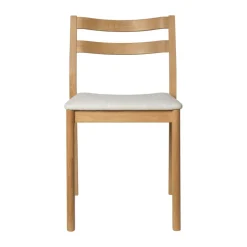 Silla Boda, Asiento tapizado, roble off-white