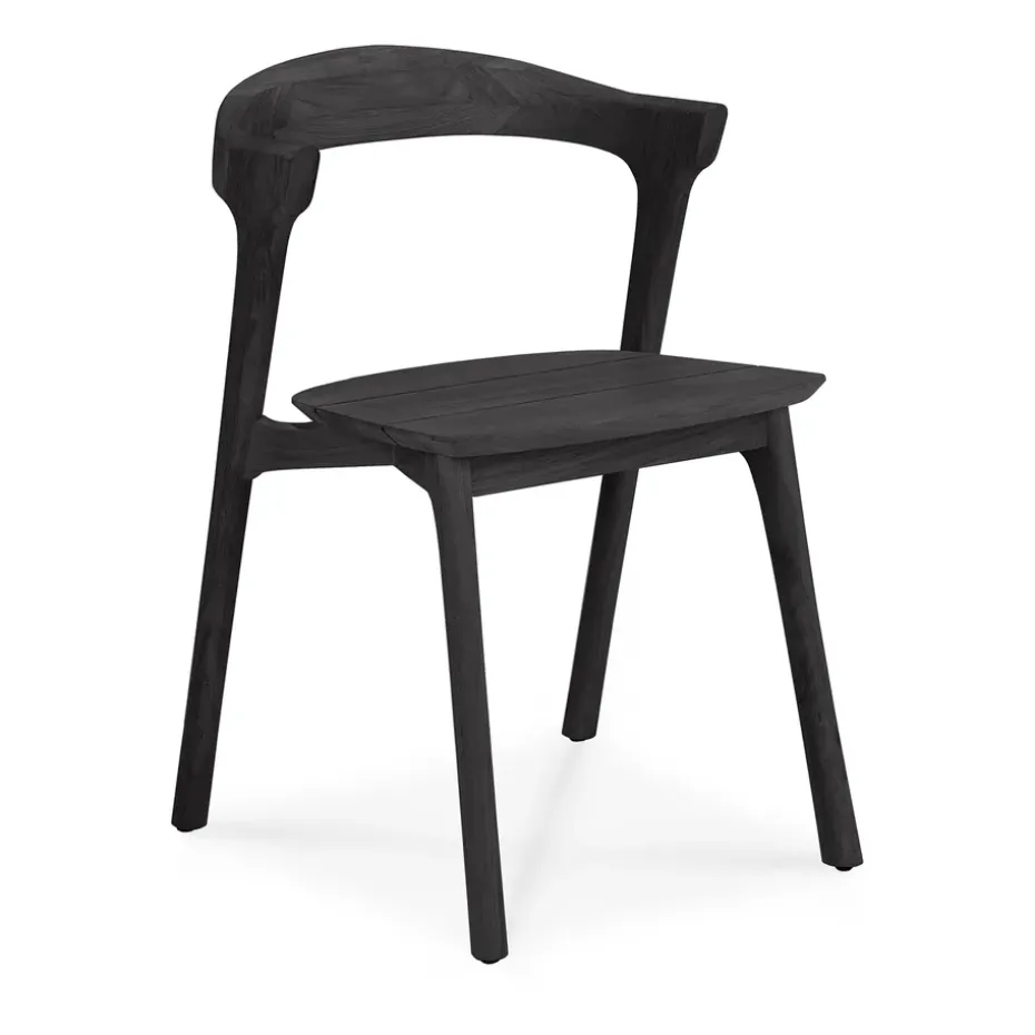 Silla Bok outdoor, Teca tintada en negro