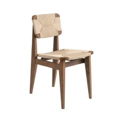 Silla C-Chair, American walnut, asiento y respaldo trenzado natural