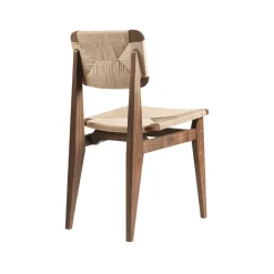 Silla C-Chair, American walnut, asiento y respaldo trenzado natural