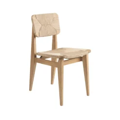 Silla C-Chair, Oak oiled, asiento y respaldo trenzado natural