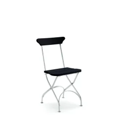 Silla Classic N. 2, Negro, soporte galvanizado en caliente