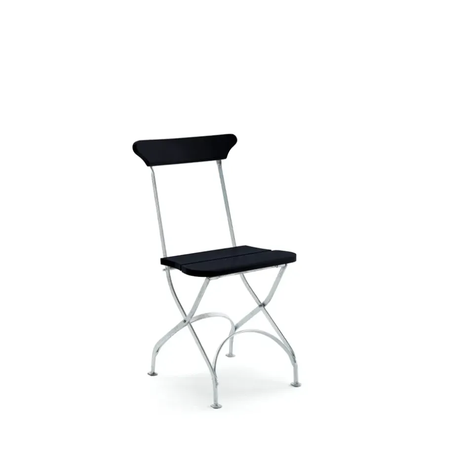 Silla Classic N. 2, Negro, soporte galvanizado en caliente