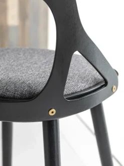 Silla Colibri, Roble barniz negro-cojín negro