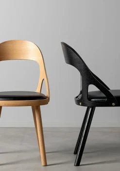 Silla Colibri, Roble barniz negro-cojín negro