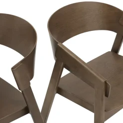 Silla con reposabrazos Cover, Stained dark brown