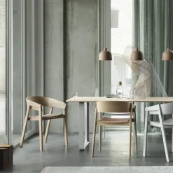 Silla con reposabrazos Cover, roble