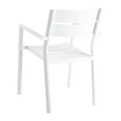 Silla con reposabrazos Delia, Blanco
