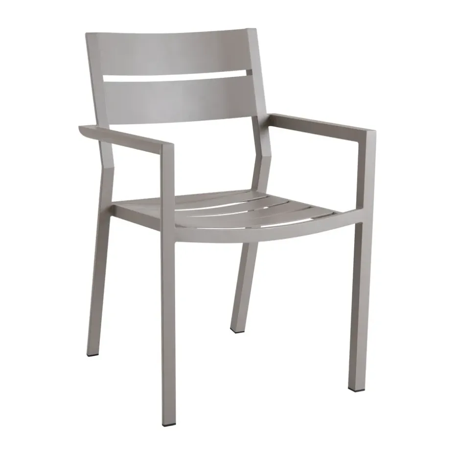 Silla con reposabrazos Delia, Khaki