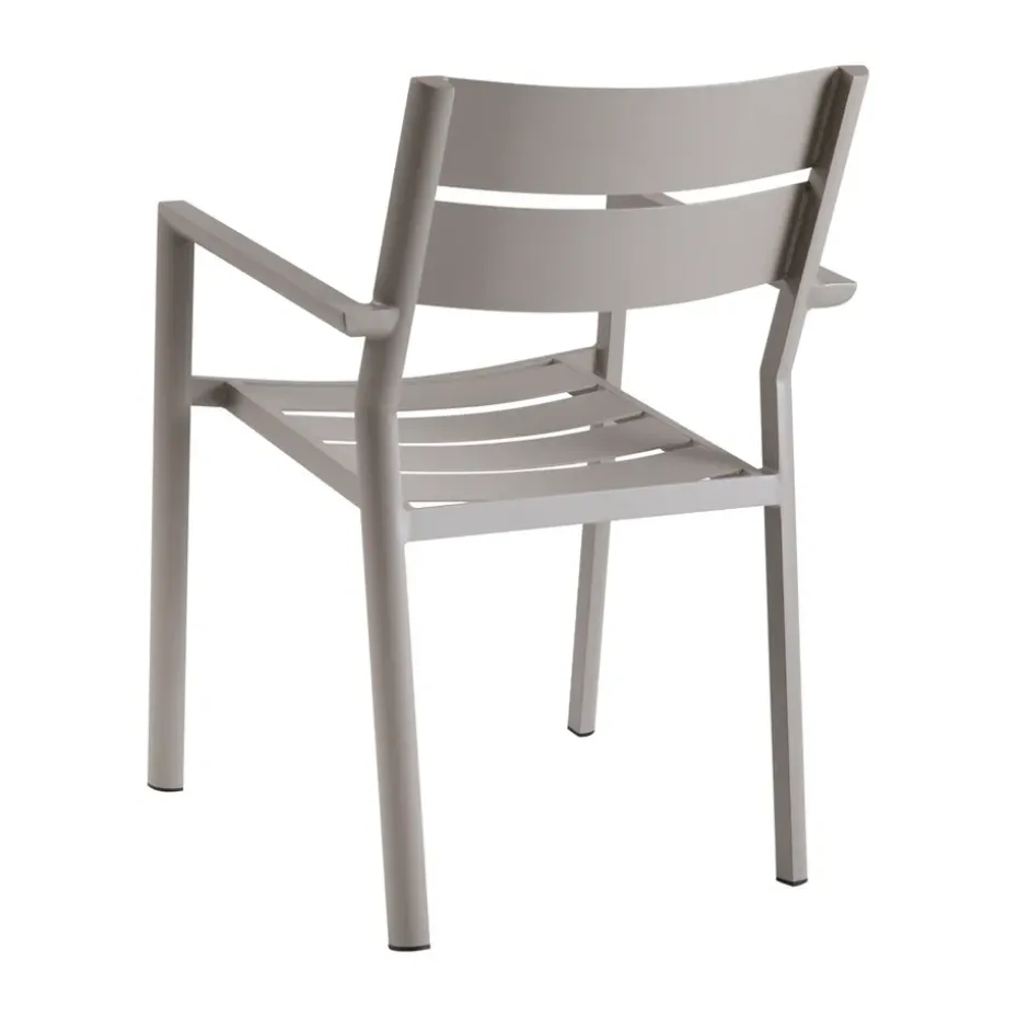 Silla con reposabrazos Delia, Khaki