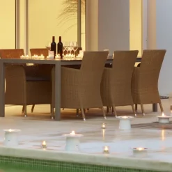 Silla con reposabrazos Hampsted weave, Natural