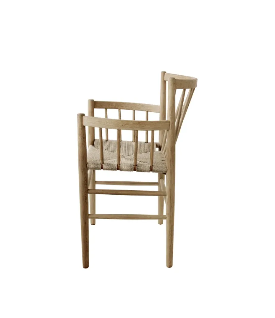 Silla con reposabrazos J82, Oak nature oiled