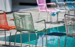 Silla con reposabrazos Mya aluminio, Taupe