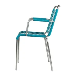 Silla con reposabrazos Mya Spaghetti, Turquo