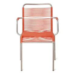 Silla con reposabrazos Mya aluminio, Orange