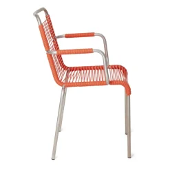 Silla con reposabrazos Mya aluminio, Orange