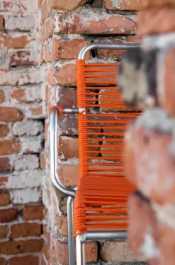 Silla con reposabrazos Mya aluminio, Orange