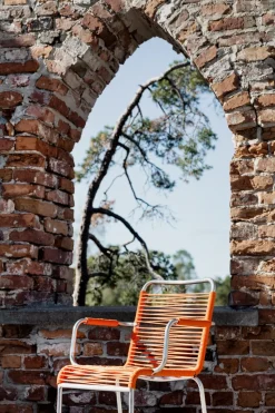 Silla con reposabrazos Mya aluminio, Orange