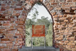 Silla con reposabrazos Mya aluminio, Orange