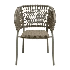 Silla con reposabrazos Ocean soft rope, Taupe