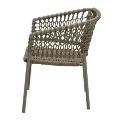 Silla con reposabrazos Ocean soft rope, Taupe