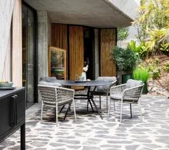 Silla con reposabrazos Ocean soft rope, Taupe