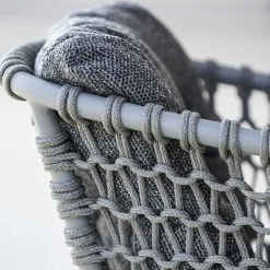 Silla con reposabrazos Ocean soft rope, Dark green