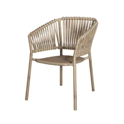 Silla con reposabrazos Ocean aluminio, Natural