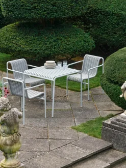 Silla con reposabrazos Palissade Cord Dining, Sky grey