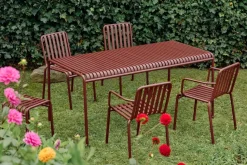 Silla con reposabrazos Palissade, Iron red