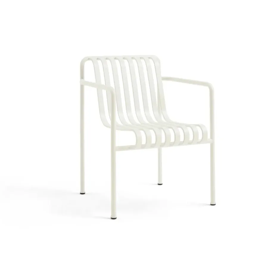 Silla con reposabrazos Palissade Dining, Cream white