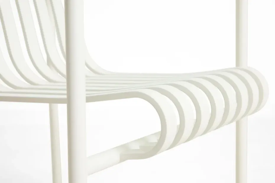 Silla con reposabrazos Palissade Dining, Cream white