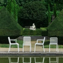 Silla con reposabrazos Palissade, Cream white