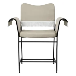 Silla con reposabrazos Tropique con flecos, Black-Leslie 12