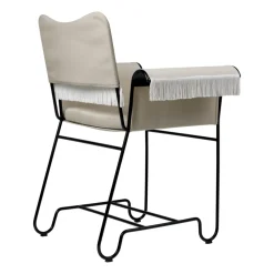 Silla con reposabrazos Tropique con flecos, Black-Leslie 12