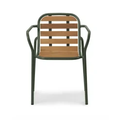 Silla con reposabrazos Vig Robinia, Green