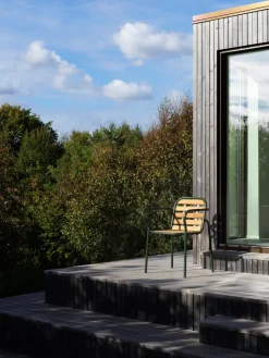 Silla con reposabrazos Vig Robinia, Green