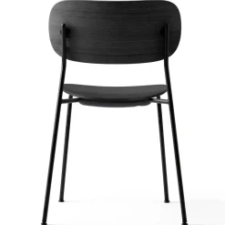 Silla de comedor con patas negras Co , roble negro